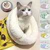 Удобный спальный мешок для кошек, мягкая кошачья кровать, теплая закрытая кошачья кровать, забавное туннельное гнездо для домашних животных, прекрасное гнездо для кошек весом 2,5–7 кг, товары для животных
