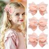 Pink Birthday Hair Bow for Baby Girls 45663 Years Glitter Sequin Party Hairpin Satin