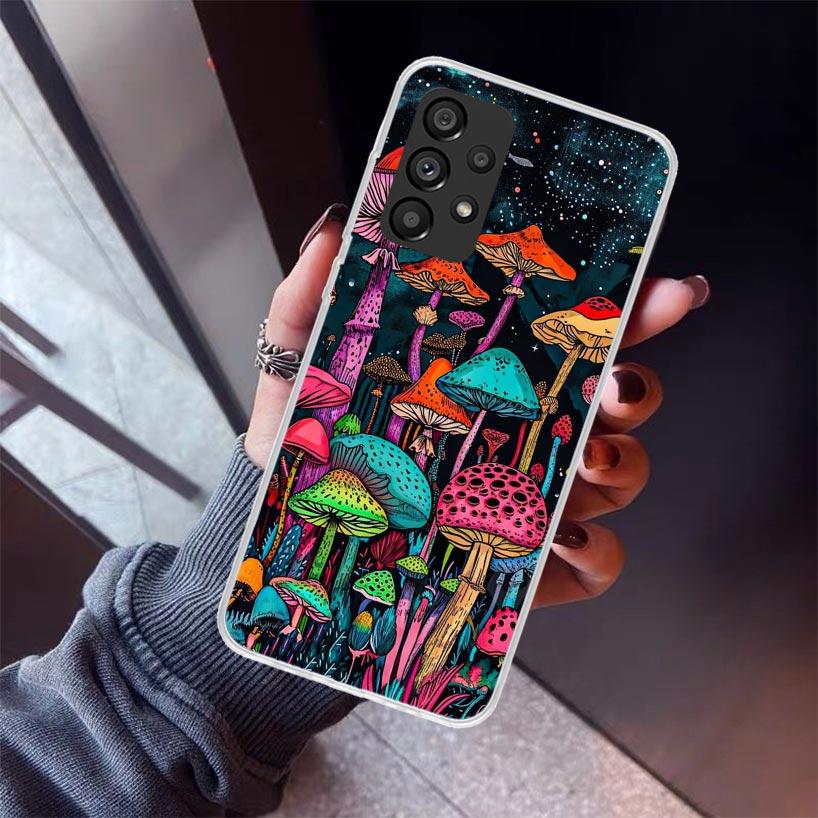 Красочный чехол-гриб для Samsung Galaxy A12 A52S A42 A32 A22 A51 A50 Note 20 Ultra 10 S10 Plus A71 A70 A31 A30 A10S Gala