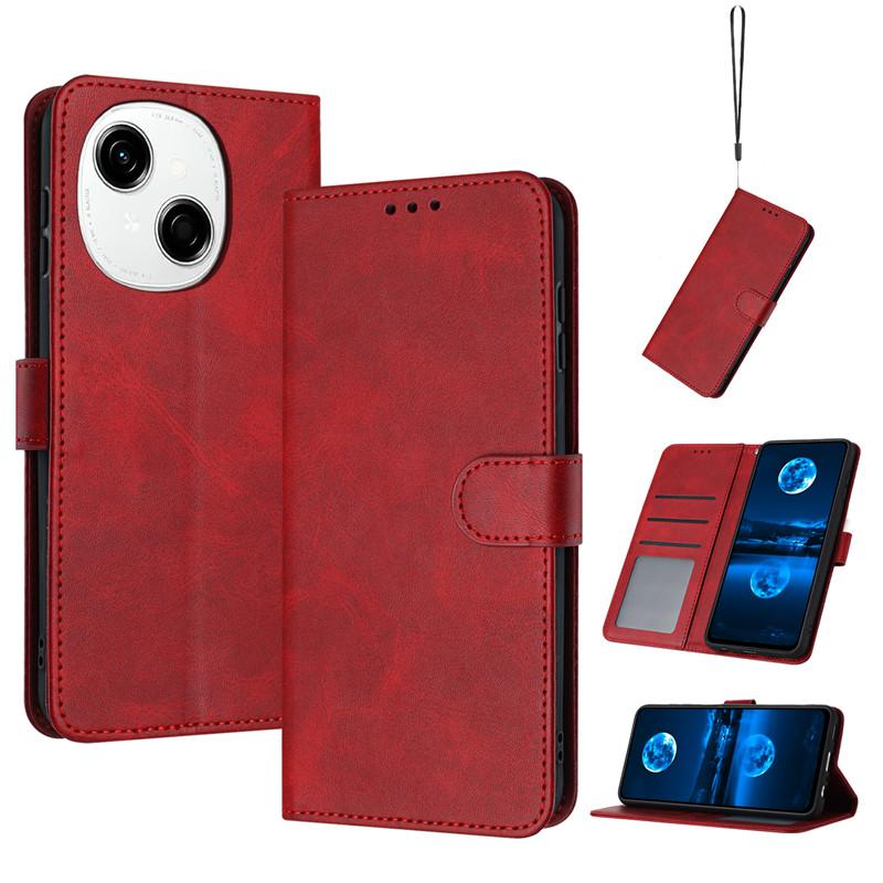 Магнитный чехол-книжка Кожаный чехол для Tecno Spark Go 1 2025 SparkGo 2024 30C 20C Pop 9 8 Чехлы Однотонный Кожаный на ощупь Кошелек Сумки