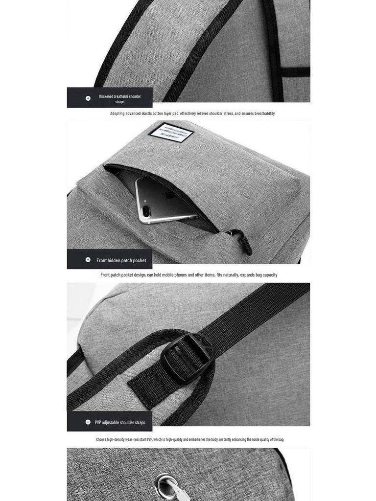 Large Capacity Casual Minimalist Oxford Backpack – Korean Style School and Travel Laptop Bag