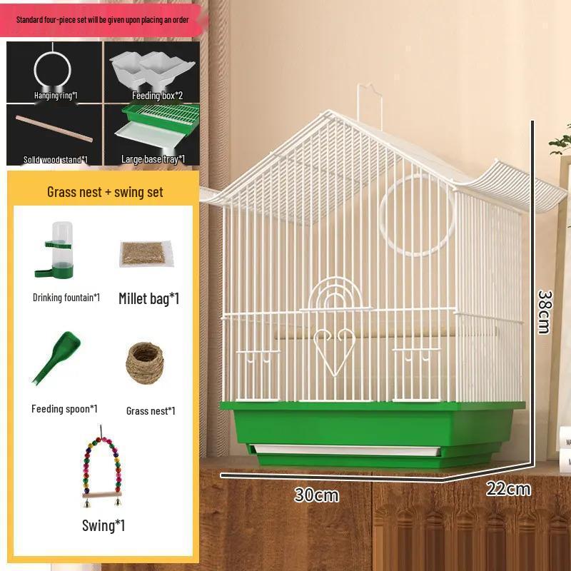 Компактная декоративная металлическая клетка для птиц для пиона, жемчужной амадины или волнистого попугайчика