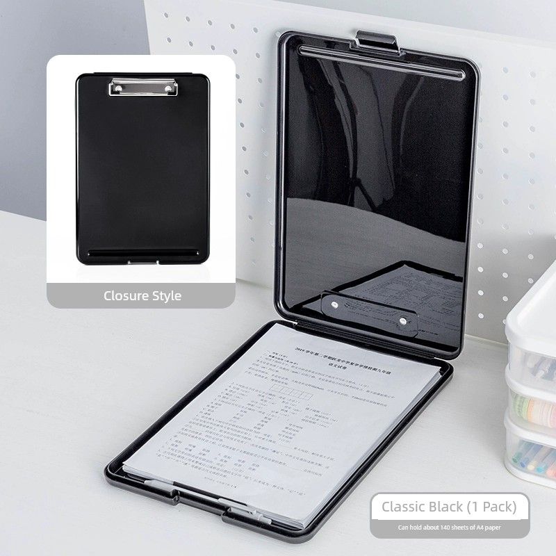 Side Open Test Paper Storage Box Two-in-One Student Only Test Paper Storage Handy Gadget Large Capacity Info Booklet with Pen Slot File Box Plywood