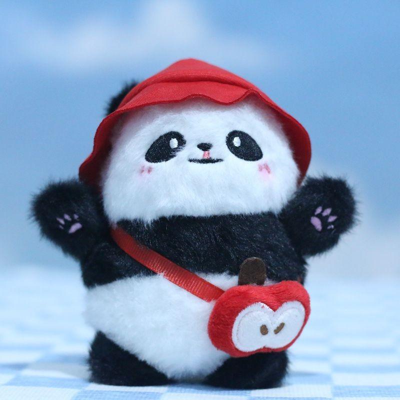 Cute Cartoon Panda Plush Toy Bag Pendant Super Soft Stuffed Animal Keyring