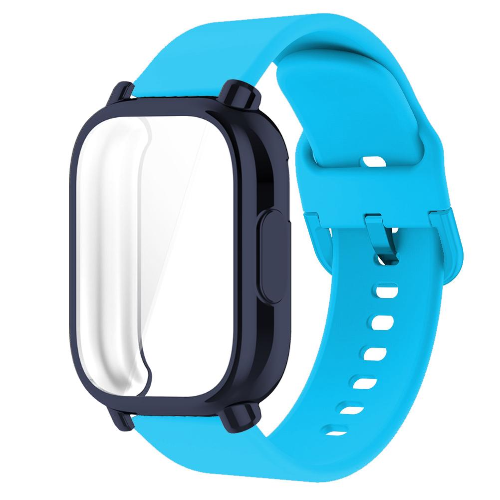 Защитный чехол + ремешок для Redmi Watch 5 active Redmi Watch 5 Lite Полное покрытие экрана Мягкий ТПУ корпус и дышащий спортивный ремешок