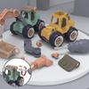 Creative Plastic DIY Truck Toy Miniature Truck Loading Unloading Assembly Engineering Car Set Kids Educational Toy for Boy Gifts