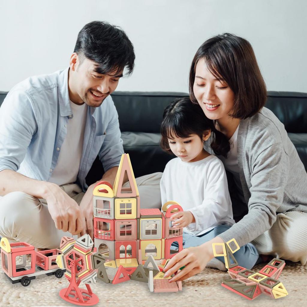 AMYCOOL Magnetic Toys 179PCS Magnetic Blocks New Colors 3 4 5 6 Years Old Girls Boys Popular Birthday Present Ranking Building Blocks Magnetic Toys