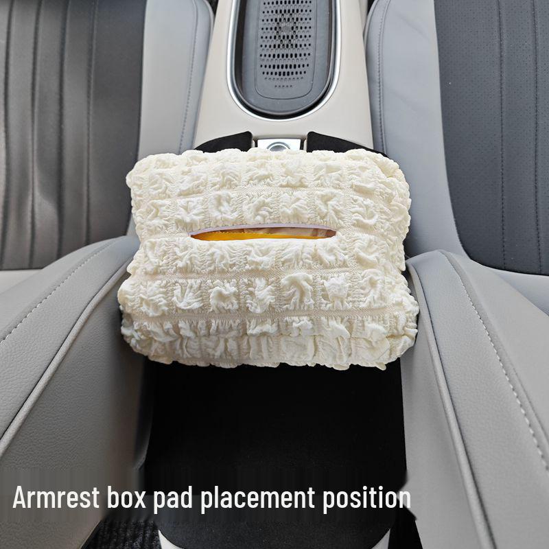 Cloth Car Tissue Box: Hangable Napkin Storage & Interior Decoration