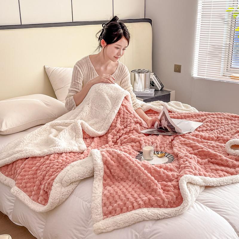Утолщенное флисовое одеяло из черепаховой шерсти, овечьего флиса, фланелевое одеяло из кораллового флиса, офисное однотонное однотонное одеяло