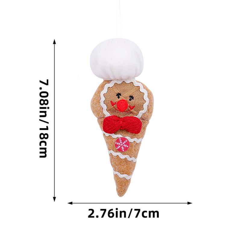 2024 Christmas Gingerbread Man Doll Ornament Xmas Tree Hanging Pendants Kids New Year Gift Christmas Decoration For Home Navidad