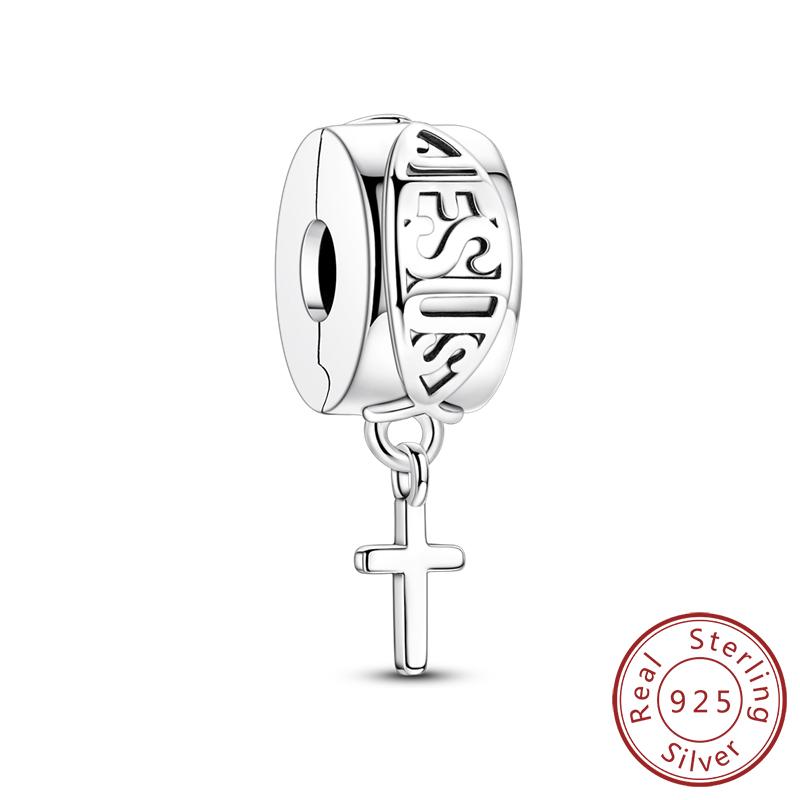 925 Silver Clasp Clip Charms Beads Gold Zircon Cat Dog Butterfly Stopper Charm Fit Bangle Bracelet Diy Jewelry