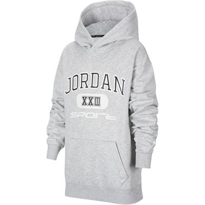 Jordan Спортивная повседневная мягкая флисовая толстовка с капюшоном Детские толстовки светло-серого цвета HV1597-063