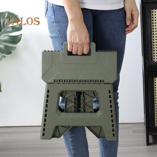 Plastic Folding Stool with Portable Handle Hold 400Lbs Lightweight Heavy Duty Outdoor Camping Hunting Picnic Fishing Mini Collapsible Chair Seat