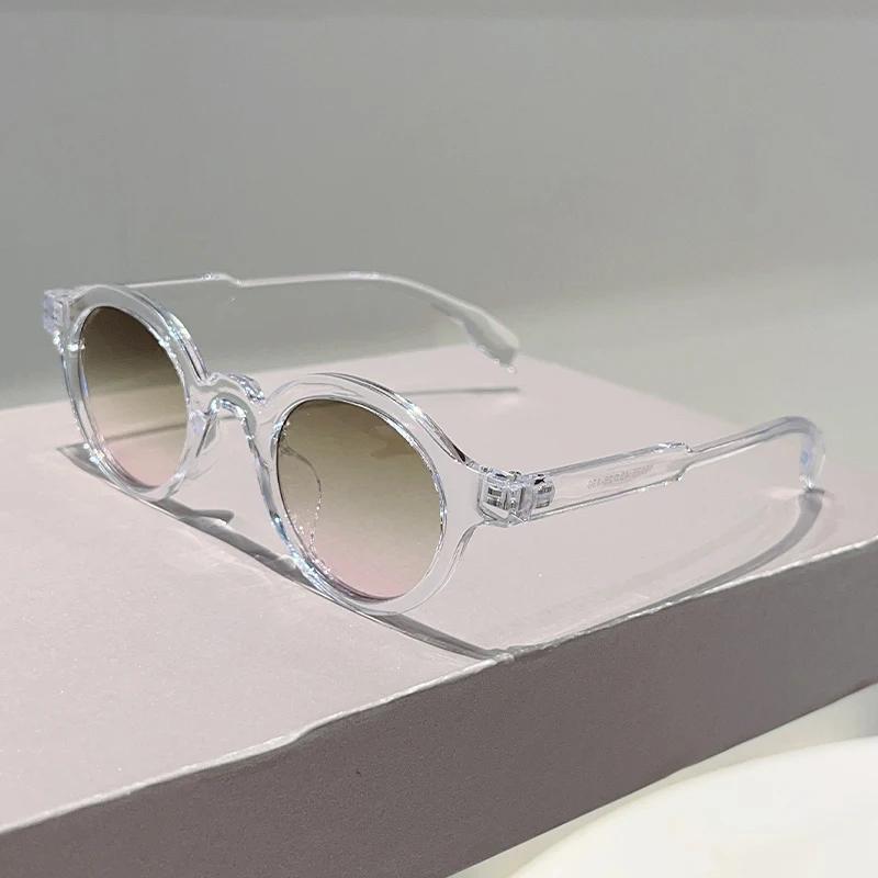 Солнцезащитные очки с круглой оправой для мужчин, винтажные, конфетного цвета, для улицы, повседневные, женские, новые, ретро, дизайнерские, милые, с градиентом