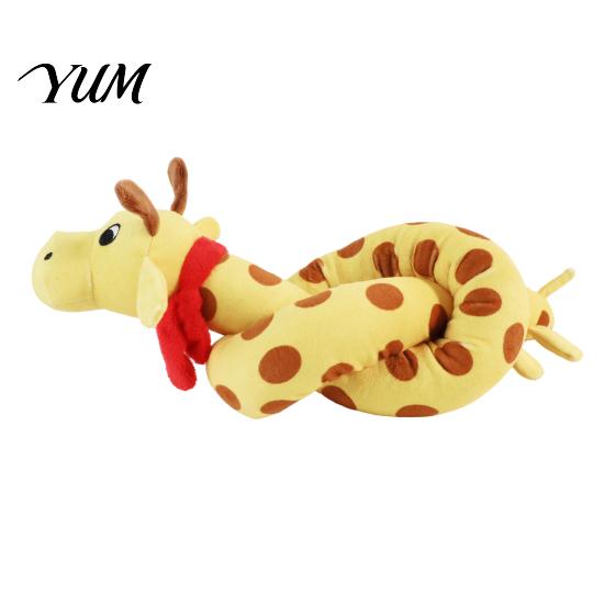 Durable Squeaky Dog Toys Plush Toy, Long Strip Stuffed Animal Chew Soft Pet Interactive Tug-of-War Toy for Small to Medium Dogs Biting Shaking Shaped