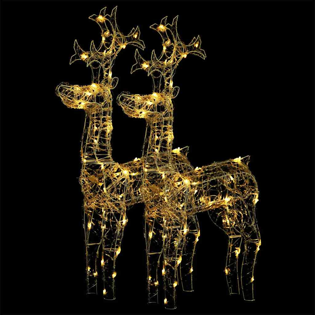 Reindeer Christmas Decoration 2 pcs 60 x 16 x 100 cm Acrylic