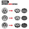 For VolkswagenMK6 4Pc 55mm 56mm 60mm 65mm Car Wheel Center Hub Cap Rim Cover Stickers For Volkswagen VW GTI R-Line R Polo T5 Golf Passat Scirocco