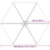 Replacement Canopy for Sun Umbrella Terracotta Red 300 cm