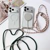 Crossbody Lanyard Clear Magnetic Phone Case for IPhone 17 Air 16 15 Plus 14 13 12 11 Pro Max for Magsafe Acrylic Hard Back Cover