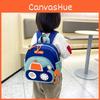 Excavator Pattern Childrens School Bag With Lightweight Polyester For Toddler Use