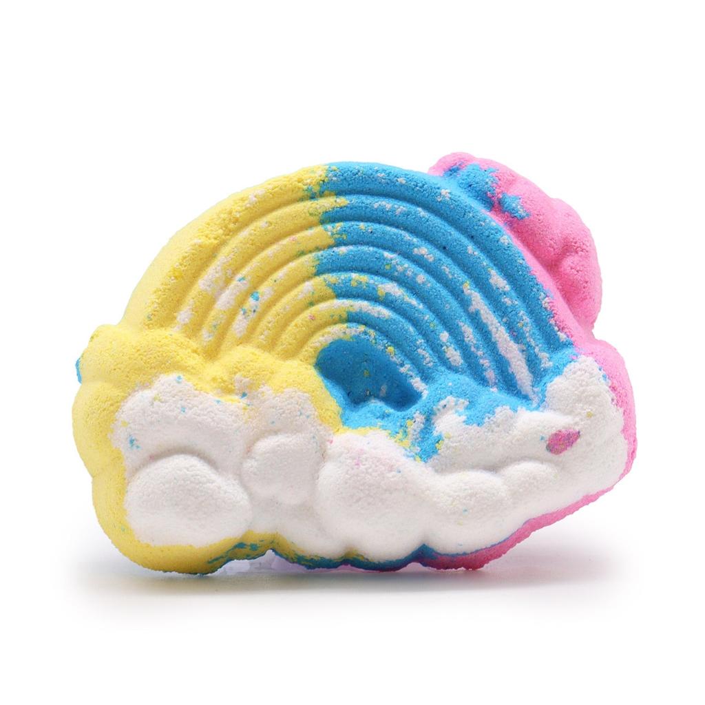 3x Bath Bomb Cloud Shaped Mango Scented Foaming 95g