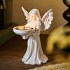 Angel Ceramic Candle Holder: Romantic Ornament for a Warm Home Atmosphere