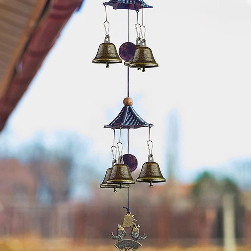 WTEMPO 8 шт., металлические декоративные колокольчики в стиле ретро, ​​38 мм, открытые колокольчики с пружинным крючком, креативные рождественские колокольчики «сделай сам», домашний декор, колокольчики для дрессировки домашних животных, колокольчики