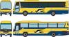 TOMYTEC The Bus Collection Bus Collection JR Tokai Bus Yellow Bus Set of 2 Diorama Supplies 335474