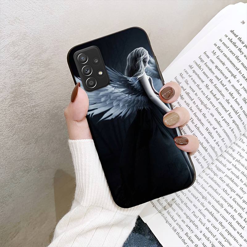 Фэнтезийный чехол для телефона с крыльями ангела и девушкой для Samsung Galaxy A02 A12 A21 A22 A32 A41 A42 A51 A71 A72