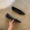 Single Shoes Women's Autumn Pointed Head Shallow Mouth Flat Sole Single Shoes Low Heel Ladyshoes Work Shoes Women