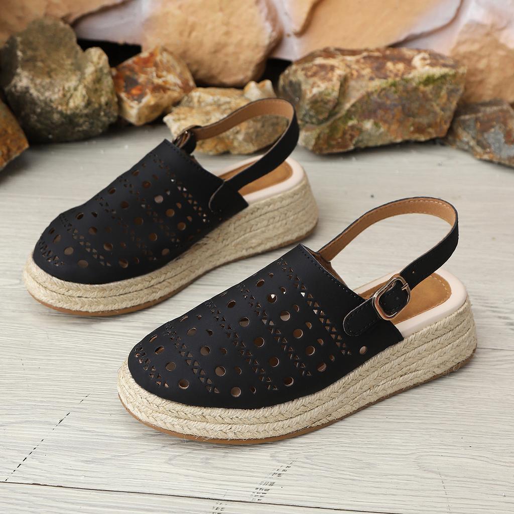 Модные женские сандалии с перфорацией, дышащие шлепанцы, летняя уличная повседневная обувь, повседневные сандалии-вьетнамки, сандалии для женщин