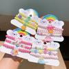 3pcs/set Colorful Acrylic Beaded Bracelet for Kids 3-12 - Rainbow Party Favors with Love Cloud Pendants Ideal Gifts