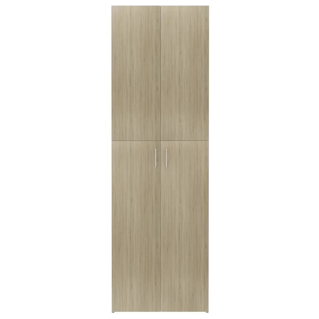 Office Cabinet Sonoma Oak Finish 60 x 32 x 190 cm Engineered Wood