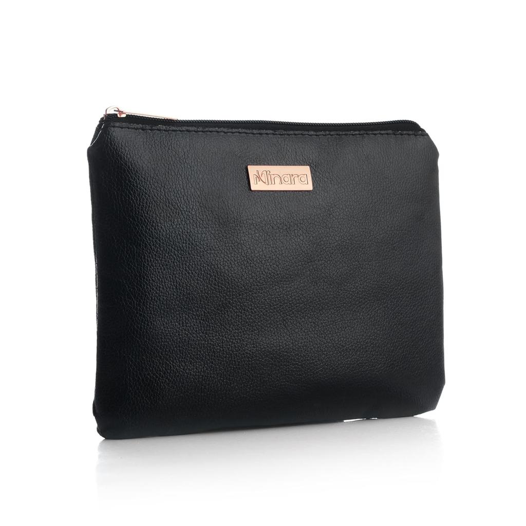 Набор из 15 кистей для макияжа с удобным чехлом для переноски (черный) |