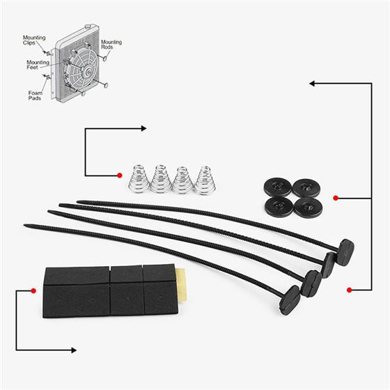 Foam Protection Padcar Fan Universal Electric Cooling Radiator Fan Accessory Set Car Modified