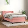 3127654 vidaXL Divan Bed with Mattress Pink 90x200 Cm Velvet