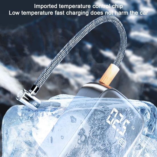 Car Tire Inflator Mini Air Compressor with LED Light Rechargeable Portable Electric Air Pump Motorcycle Bicycle Tire Air Filling Pump