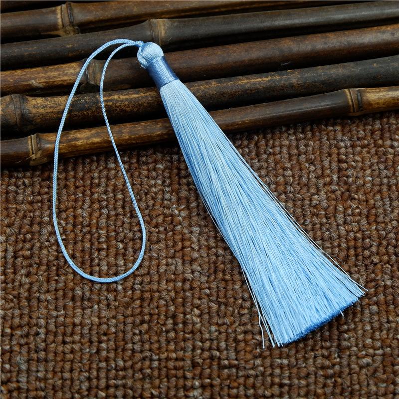 12 см ледяной шелковый бахрома Suizi антикварный длинный подвесной веер с шипами древний ципао ханфу бахрома кулон ручной работы аксессуары