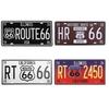 KitMall 4-Штуки Жестяная Вывеска Route66 R66 Стиль Номерного Знака Американские Товары Интерьер