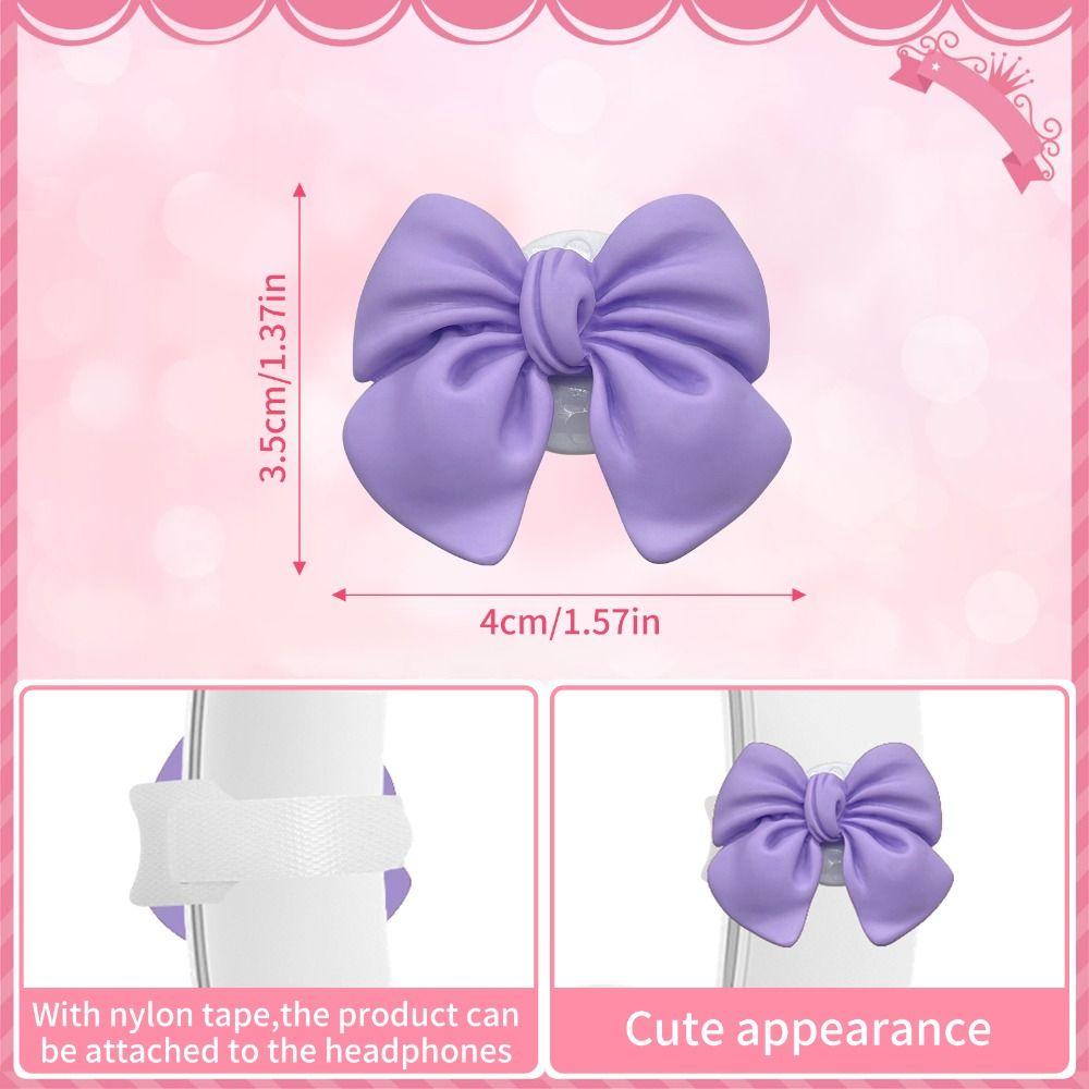 2PCS Silicone Headphone Decorations 3D Headphone Accessories Creative Earphone Charms Girls