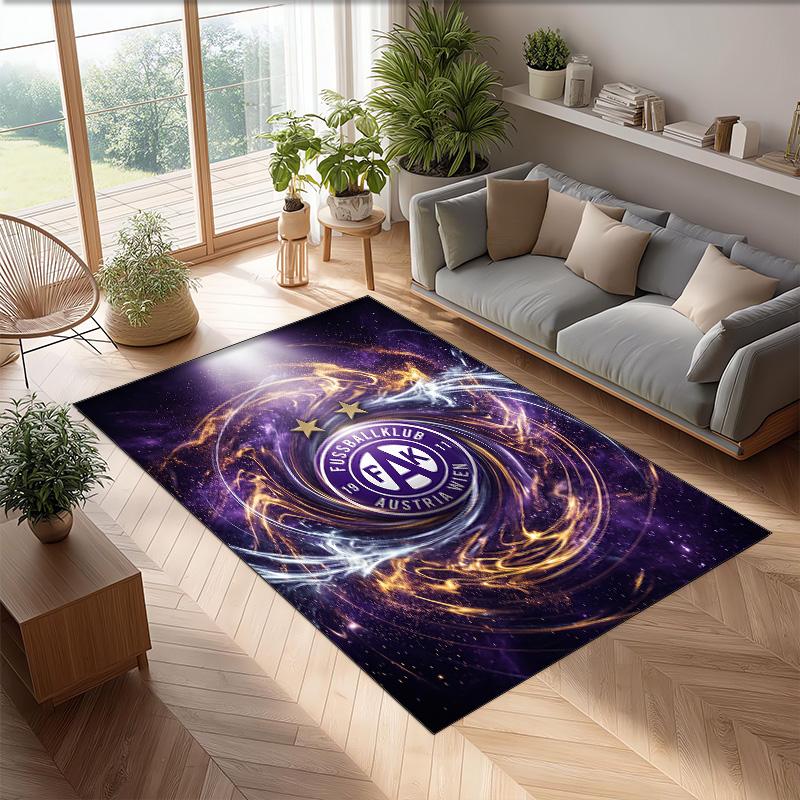 Austria Wien FC Soccer Football Pattern Soft Area Rug Non Slip Indoor Floor Carpet Sports Decor Mat for Bedroom
