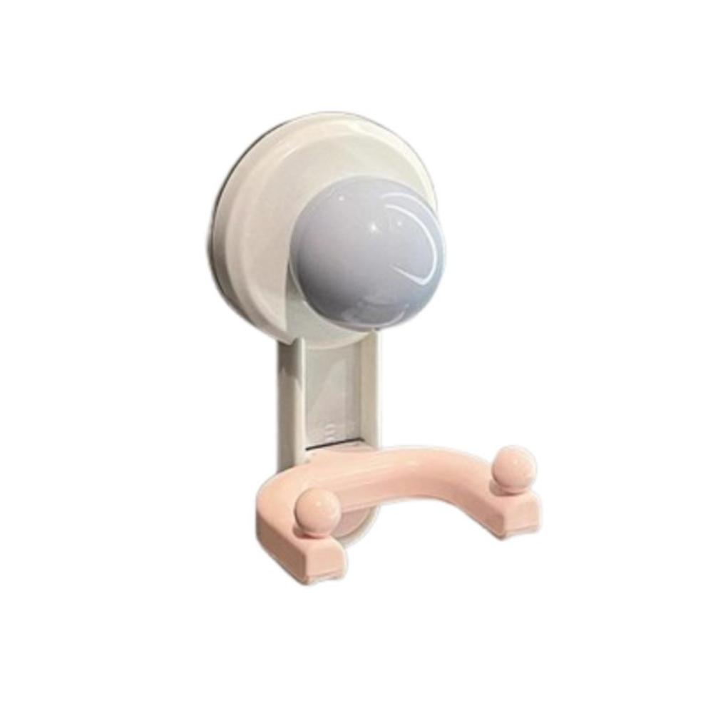 2Pcs Removable Vacuum Double Hooks Traceless Shower Hooks Creative Suction Cup Hooks  Bathroom