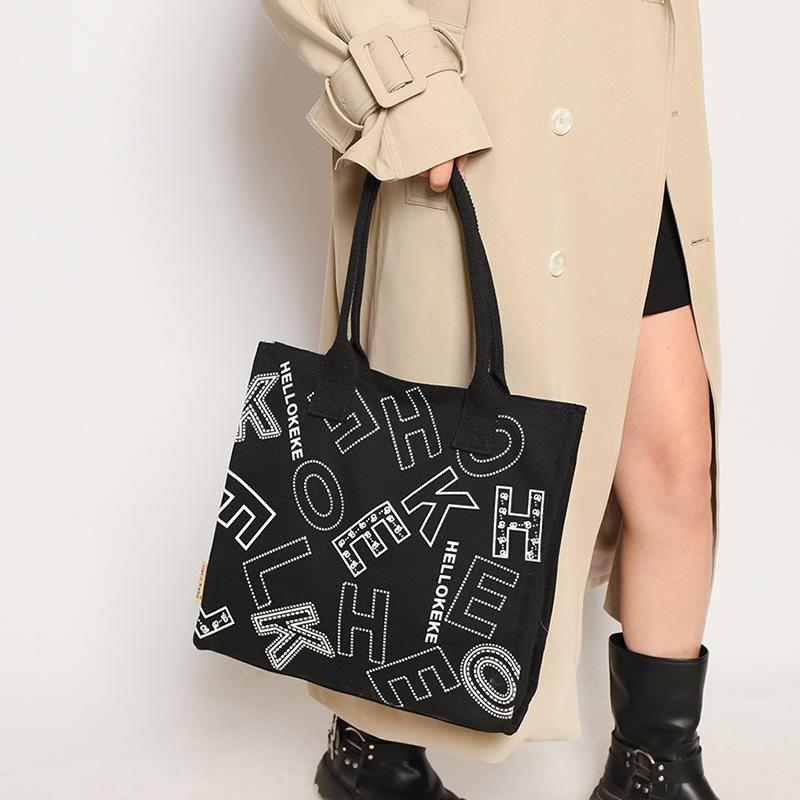 Холщовая сумка женская студенческая для занятий на плечо для поездок на работу большая вместительная сумка-мессенджер рабочая сумка-тоут новая