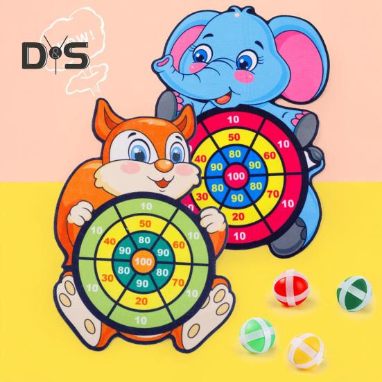 Доска для дартса с животными для детей, безопасный липкий мяч для игр в помещении и на открытом воздухе, игра на координацию и концентрацию, семейная вечеринка, игрушка в подарок