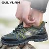 Oulylan Light Comfort Male Safety Footwear Steel Toe Anti-Smash Labor Shoes Breathable Wear-Resistant Work Protection Sneakers