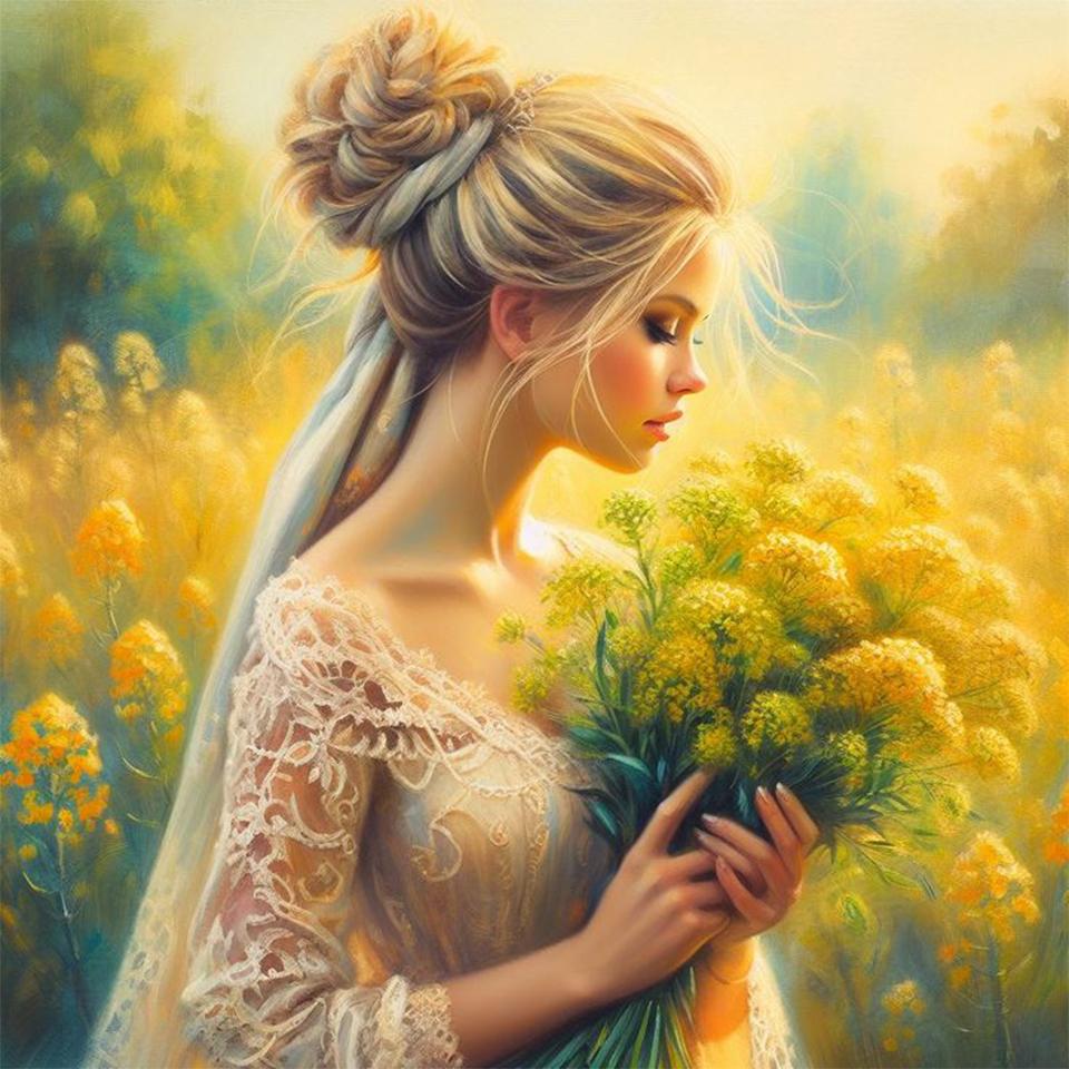 5DDIY Алмазная картина Новая серия Элегантный женский цветок Алмазное искусство Девушки Мозаика Вышивка Картина Настенное украшение