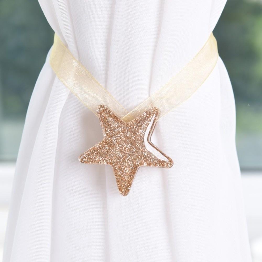 Star Shaped Curtain Buckles ABS Curtain Holdback Nordic Magnetic Curtain Tie  Home Decor