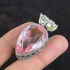 Faceted Pink Kunzite Pendant 925 Sterling Silver Pendant Vintage Pendant Pink Kunzite Gemstone Jewelry Handmade Stylish Pendant Gift For Mom