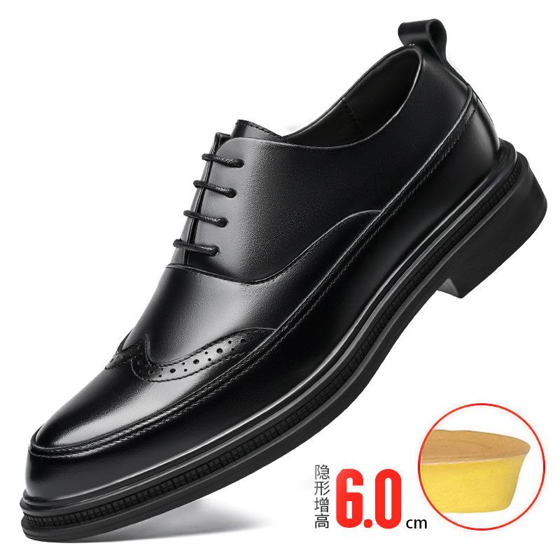 Осенние кожаные туфли мужские новые мужские кожаные туфли в британском стиле Brock резные деловые свадебные туфли прилив