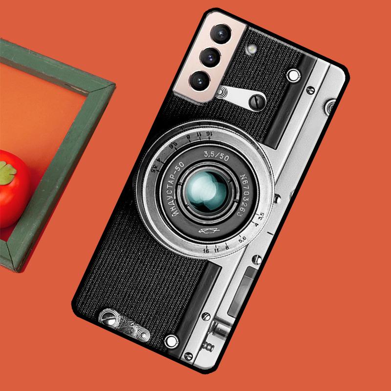 Ретро Камера Винтажный Мягкий Чехол Для Samsung Galaxy S23 S22 S21 Ultra Note 20 Note 10 S8 S9 S10 Plus S20 FE Чехол